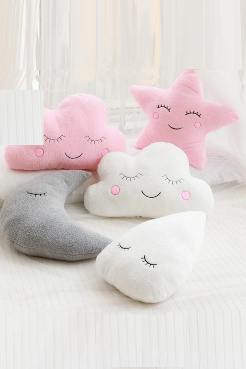 Stuffed Cloud Moon Star Raindrop Plush Pillow Soft Cushion Cloud Stuffed Plush Toys Pillow Gift