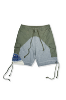 Men Army Patchwork Shorts Multi Pockets Cargo Shorts for Male