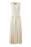 Pearl Edge Knitted Cardigan Slim Fit Sleeveless Dress Two-piece Set Autumn/winter