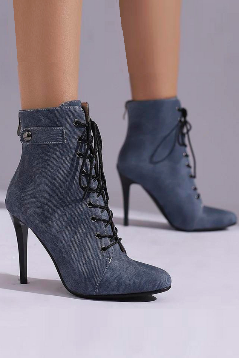 Women's Ankle Boots Short Boot Autumn Spring Denim Shoes Female