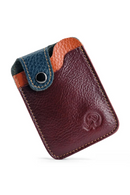 Retro Men's 100% Genuine Cow Leather Credit Card Holder Button Green Small Wallet Money Bag ID Card Case Mini Purse for Women