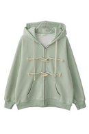 Women's Green Long Sleeve Hoodies Sweatshirt Vintage Streetwear Hooded Sweatshirt Clothes Autumn