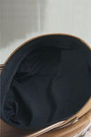 Newsboy Caps Autumn Winter Women Caps Warm Leather Brim Patchwork Wool Cap