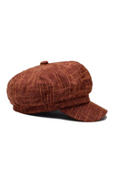 Newsboy Cap Octagonal Hat Plaid Beret Women Autumn Winter Casual