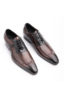 Handmade Men Wedding Dress Brogue Shoes Genuine Leather Latest Design Casual Shoes Man Pointed Dress Shoes