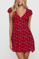 Summer Mini Dress For Women Short Dresses Woman Party Dress Floral Vacation Beach Outfit