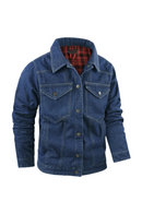 Retro Denim Jacket Men Autumn Single Breasted Lapel Motorcycle Coat Men's Clothing Casual Denim Coat
