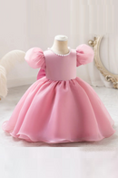 Baby Girl Princess Backless Dress Infant Toddler Child Bow Wedding Birthday