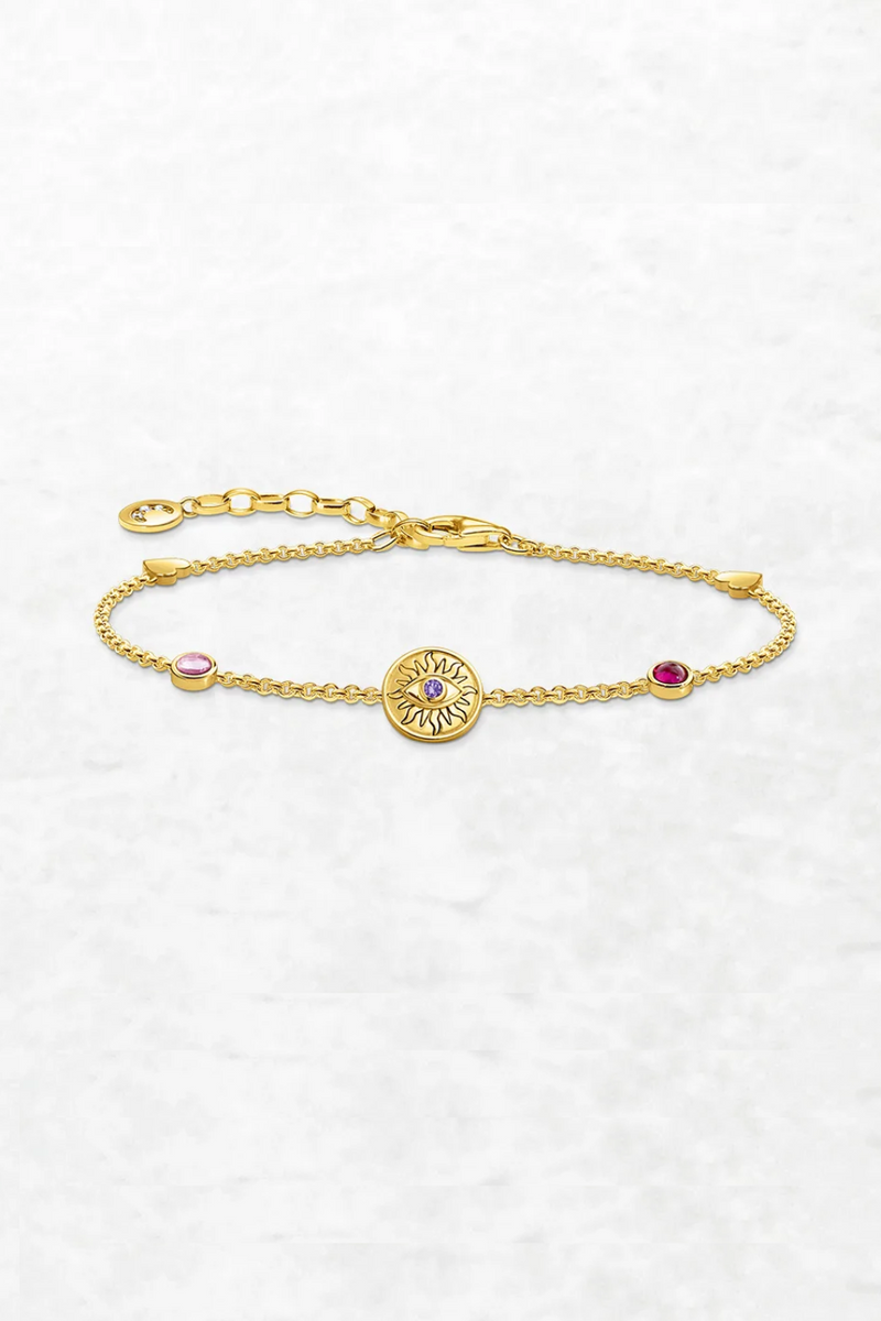Plated Bracelet Sun Chain 925 Sterling Silver Jewelry Summer Gift For Women