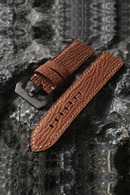 Handmade Strap 20MM 22MM 24MM Black Leather Retro