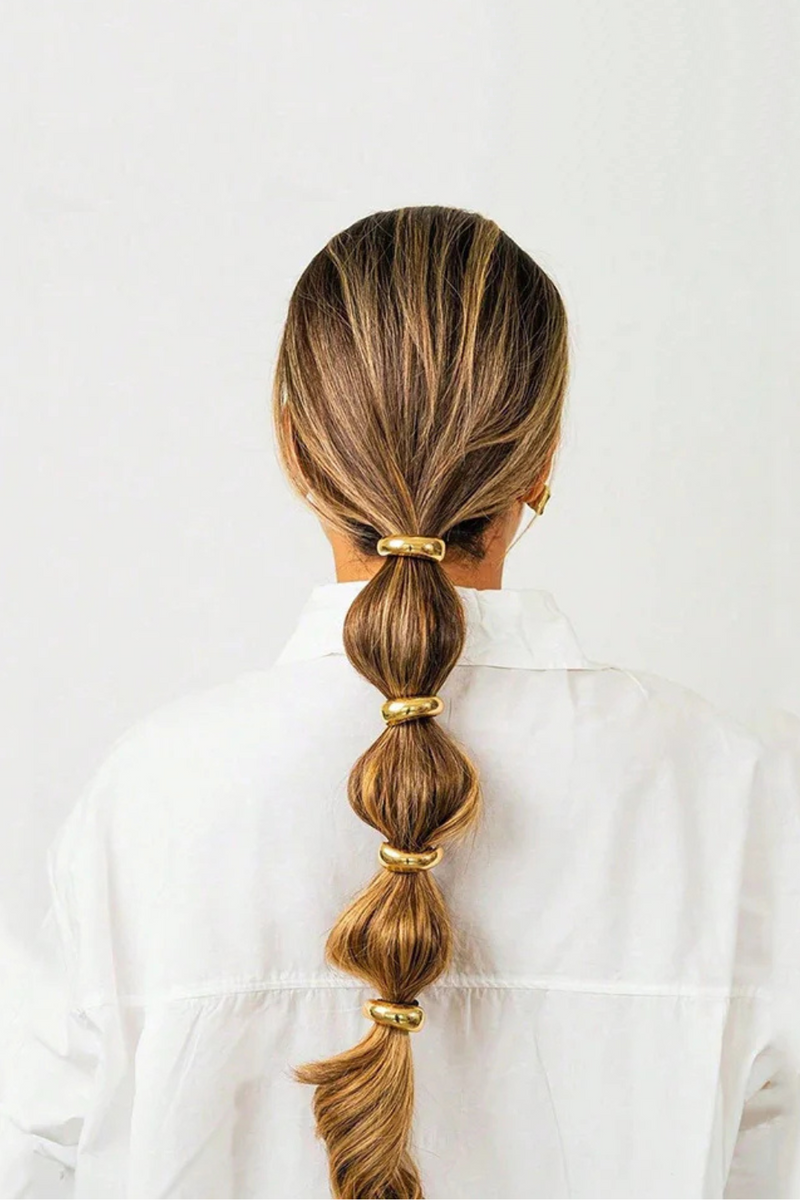 4pcs Women's Jewelry Accessories Elegant High Ponytail Hair Rope Holiday Wear Girl Elastic Hair Accessories