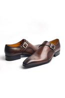 Luxury Men Leather Shoes Leisure Business Office Shoe Monk Dress Wedding Party Genuine Leather