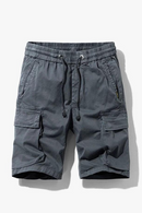 Summer Solid Sports Casual Shorts Slim Cotton Overalls Youth Trend Multi-pocket Pants