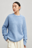 Warm Alpace Pullovers for Woman Dropped Sleeved Loose Sweaters Fall Winter Top