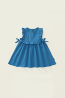 Children Clothing, Girls Sleeveless Dress Summer Children Version Lace Blue Vest Skirt