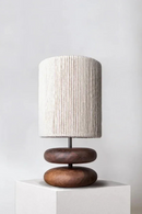 Creative Bedside Table Lamp Walnut Wood Retro Table Lamp