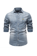 Men Denim Slim Fit Shirt For Men Spring Casual Men's Shirts