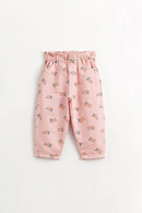 Girls Cotton Lace Waist Full Bottom Embroidered Jeans Kids Pants for Spring