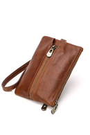 Genuine Leather Zipper Coin Wallets for Women Mini Coin Purse Key Organizer