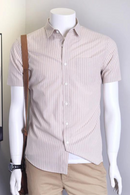 Summer Stripe Casual Short Sleeve Men's Comfortable Loose Outdoor Shirt