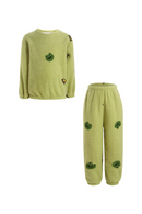 Kids Girls Boys Fleece Pajama Set Sleepwear Children Outfits Nightwear Pullover