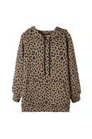 Casual Hooded Leopard Sweater Coat Warm Winter Clothes Bottoming Ladies Jacket