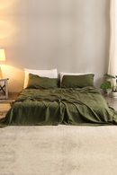 Bed Sheet Set 4 Piece Linen Bedding Sheet 2 Pillowcases Flax Sheets Set Bedding Set