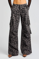 Spliced Pockets Casual Floor Length Trousers For Women Wide Leg Pants Female
