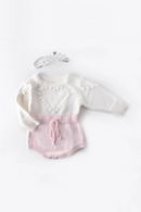 Baby Girls Soft Knitted Rompers Clothes Cute Heart Ball Jumpsuit Little Baby Autumn Winter Outfits