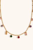 Zirconia Bead Chain Stainless Steel Women's Necklace Plated Waterproof Jewelry Gifts