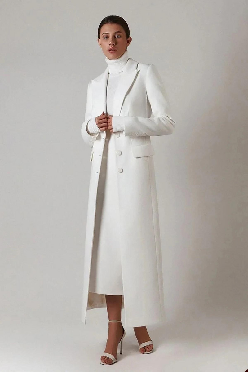 Women Suits Female Single Breasted Ankle Length  Dress Slim Fit Gown