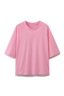 Summer Women Solid Short Sleeve Casual T Shirt Loose Tees Tops