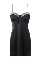 Autumn Mini Strap Dress Women Vintage Casual Floral Embroidery Draped Satin Backless Short Dress Female