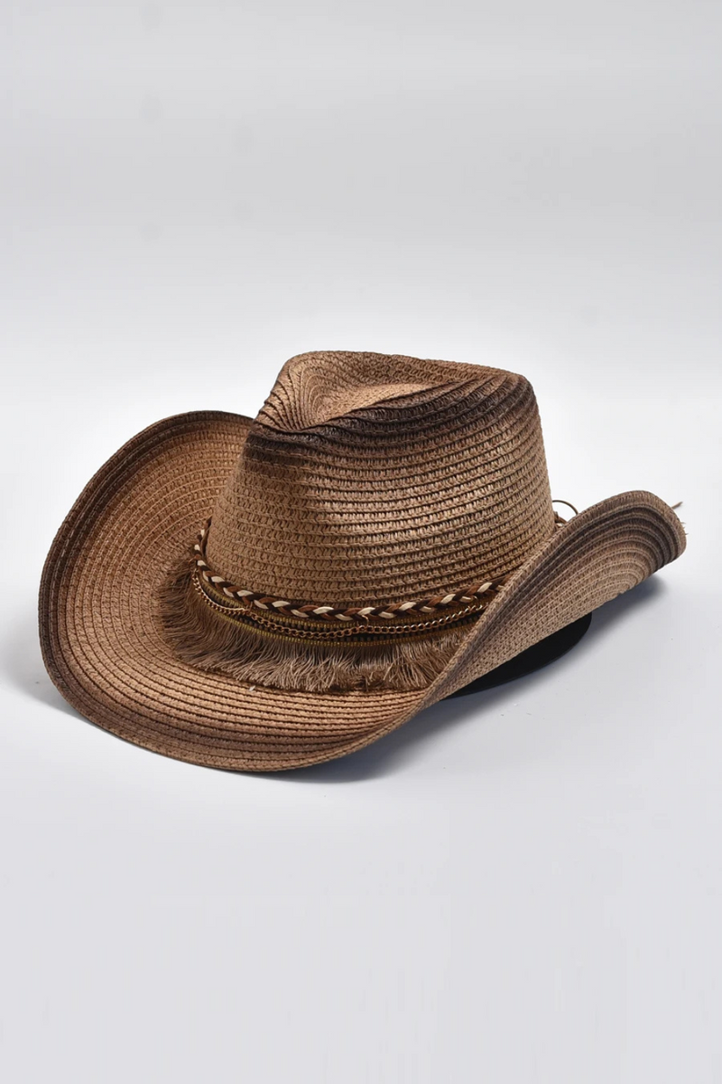 Straw Hat Summer Outdoor Travel Beach Hats Tassels Western Cowgirl Sunshade Hats