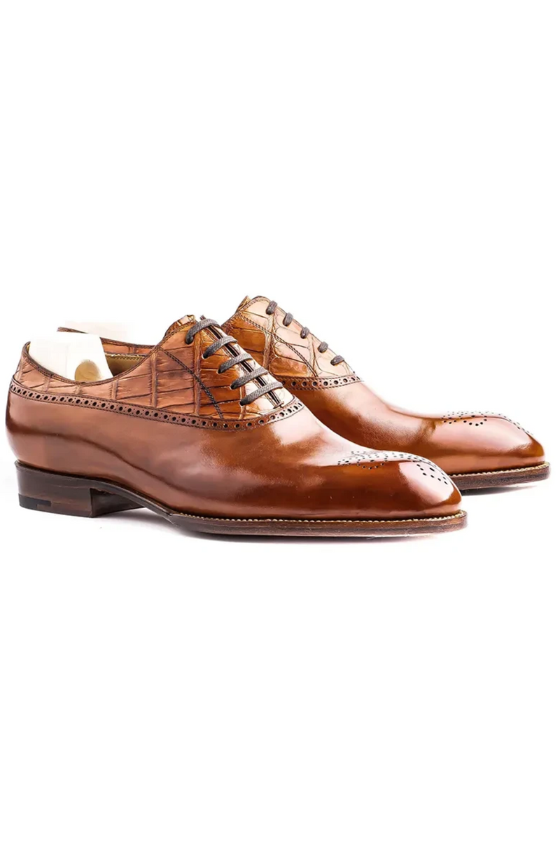 Oxford Dress Brogue Style Man Shoes Genuine Leather Shoe Best Formal Original Business Designer Shoes