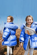 Baby Girl Hooded Jacket Cotton Padded Thick Winter Toddle Teens Loose Down Jacket