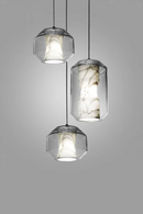 Modern Minimalist Living Room Dining Room Marble Glass Chandelier Creative Indoor Bedroom Bedside Stairs Ceiling Lamp