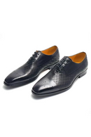 Men Genuine Leather Formal Shoes Classic Black Patent Oxfords for Weddings & Business|Breathable Lining|Tassel/Brogue Options
