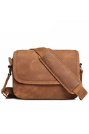 Leather Retro Men Bag Genuine Shoulder Bag Crossbody Bag iPad Small Square Bag
