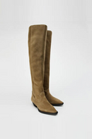 Retro Autumn Boots Pointed Toe Thick Heel Boots Slim Catwalk Luxury Winter Boots