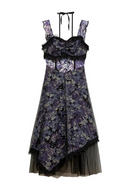 Women Patchwork Flower Dress Sleeveless Off Shoulder Dresses Elegant One Piece