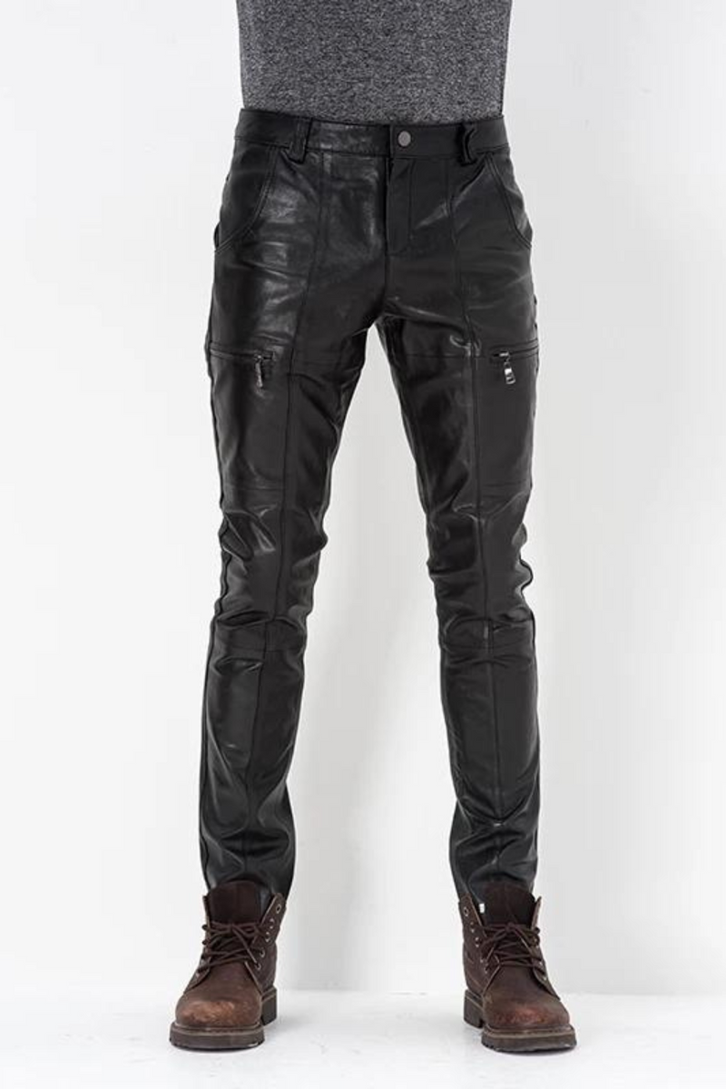 Men's Genuine Motorcycle Leather Pants