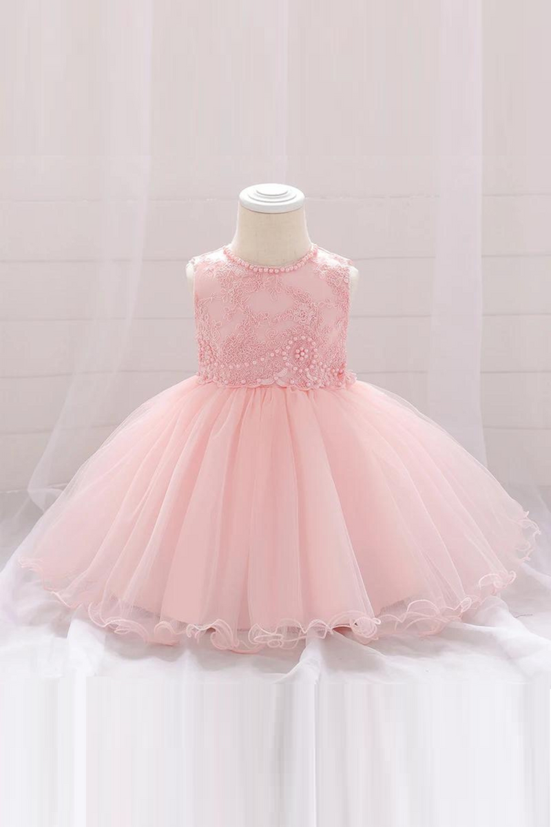 Newborn Christening Birthday Dress For Baby Girl Flower Party Wedding Princess Dresses Gown Children's Clothing