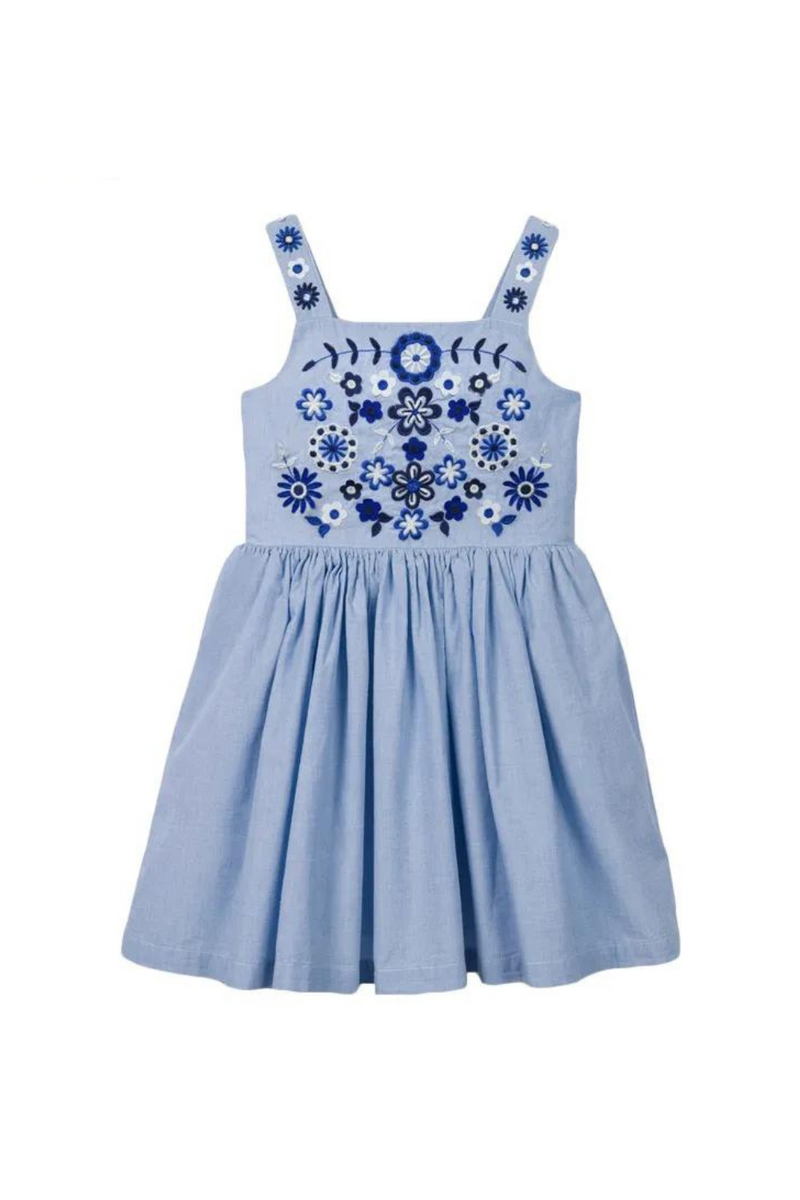 Kids Dresses for Girs Summer Clothes Sleeveless Cartoon Flowers Dresses Kids Children's Clothing