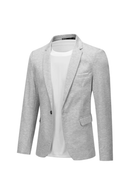Men Jacket Stretch One Button Slim Fit Blazer Sporty Leisure Suit Jacket Lightweight Jacket