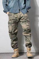 Men's Cargo Pants Male Trousers Pocket Camouflage Regular Fit Slacks Clothing