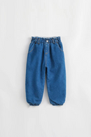 Girls Lace Waist Jeans Children Pants for Winter