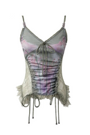 Halter Top Women High Street Slim Camisole Summer Design Lace Tees