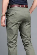 Summer Thin Slim Men Business Suit Pants Streetwear Male Clothing Cotton Solid Casual Straight Trousers