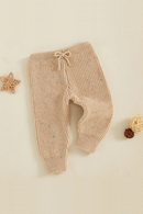 Winter Warm Toddler Infant Knit Sweater Pants Drawstring Elastic Casual Children Long Trousers